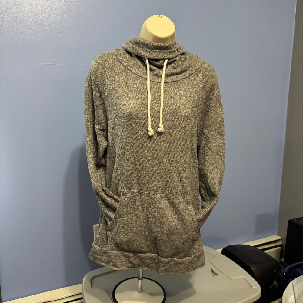 Derek Heart Cowl Neck Knit Sweater